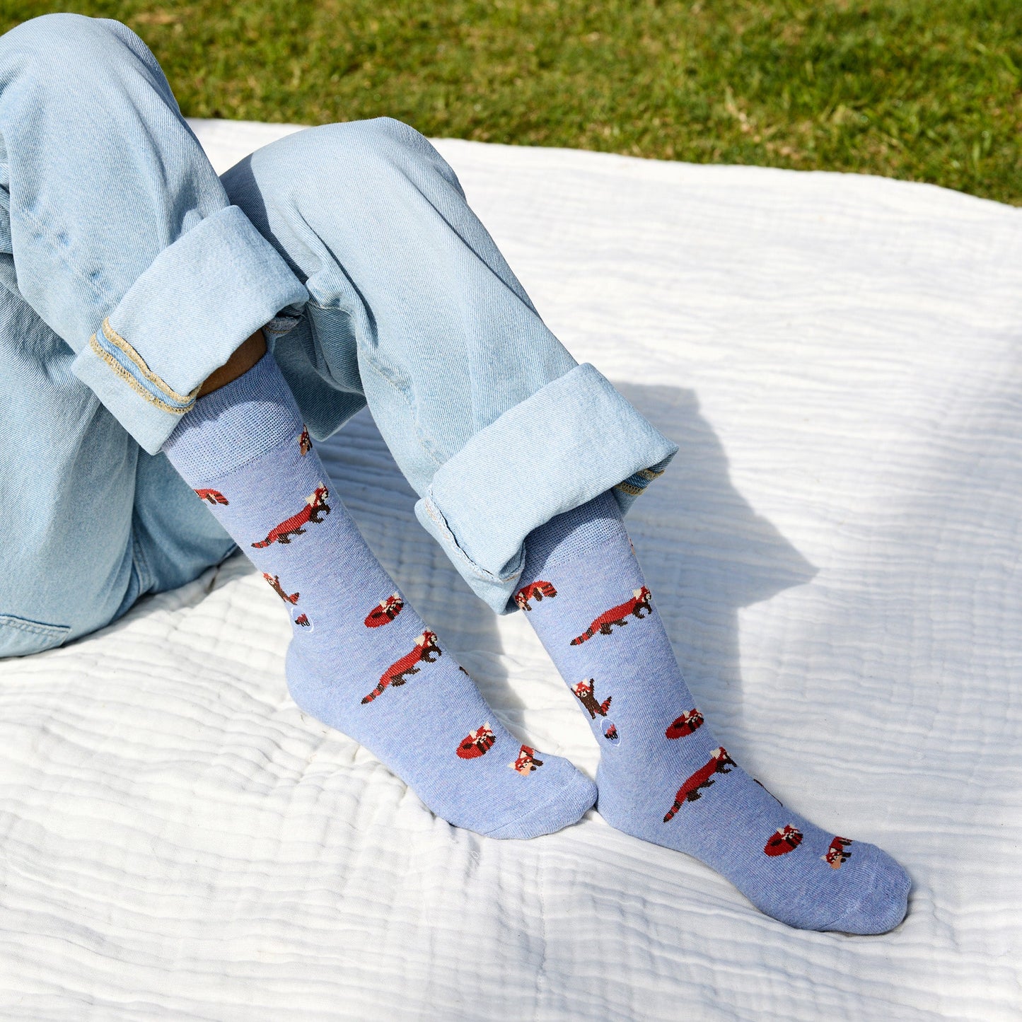 Adult Socks that Protect Red Pandas