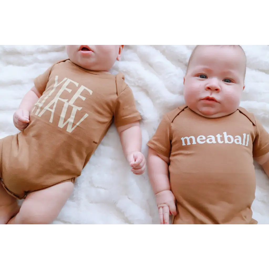 Organic Cotton Baby Bodysuit - Meatball