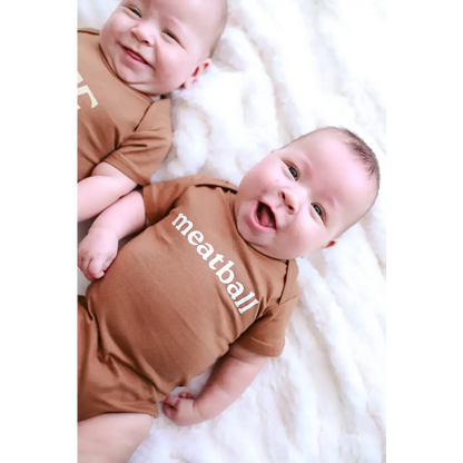 Organic Cotton Baby Bodysuit - Meatball
