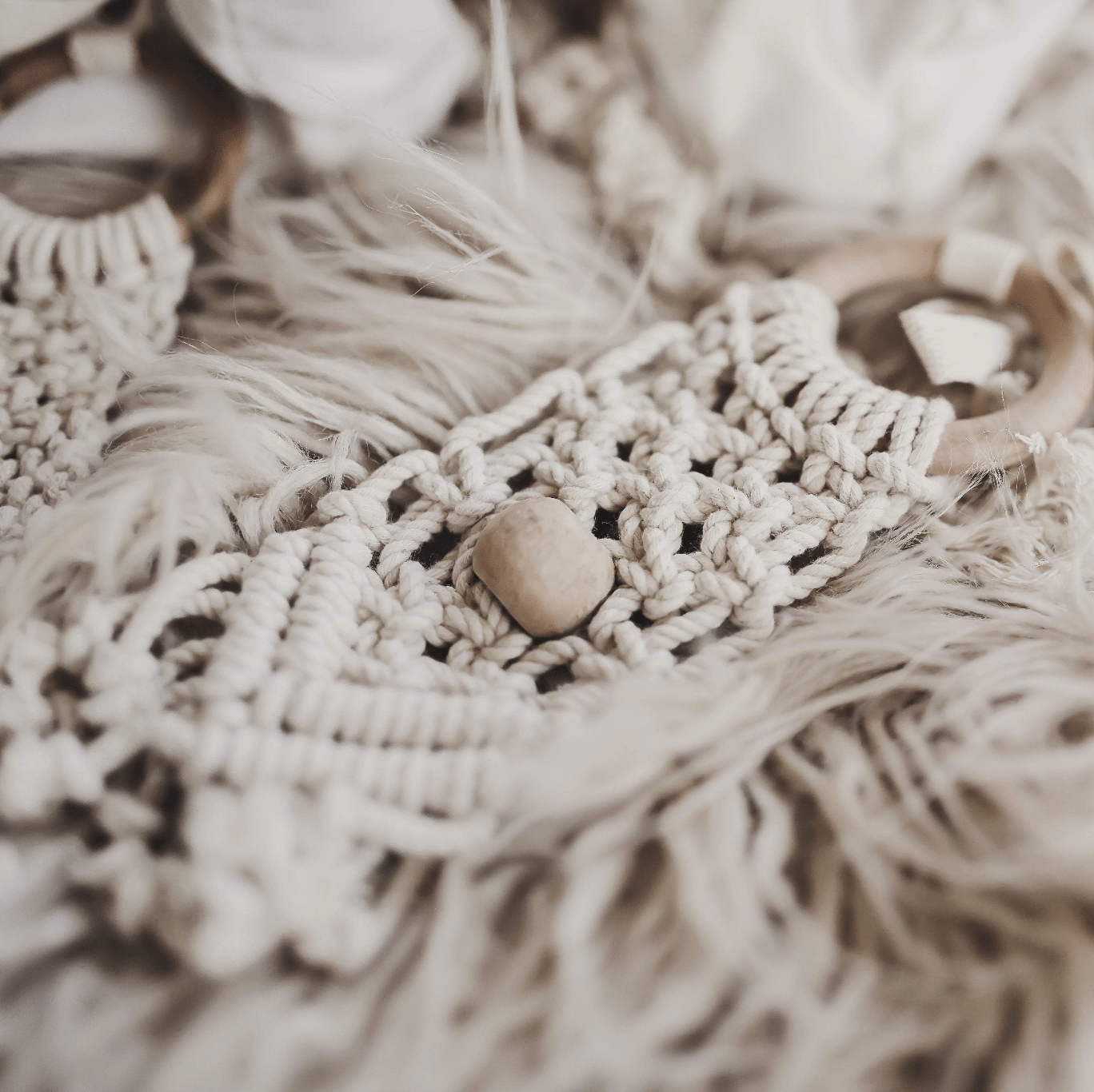 2pc Macrame Baby Toy Set