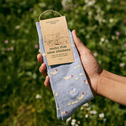 Adult Socks that Save Chickens