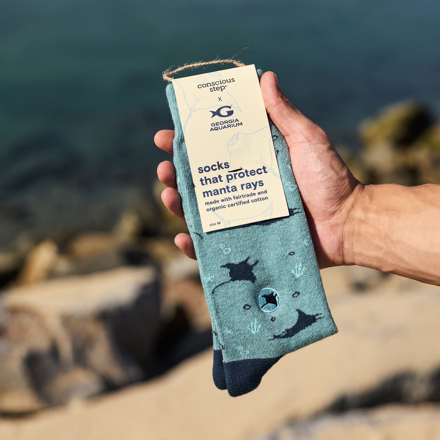 Adult Socks that Protect Manta Rays