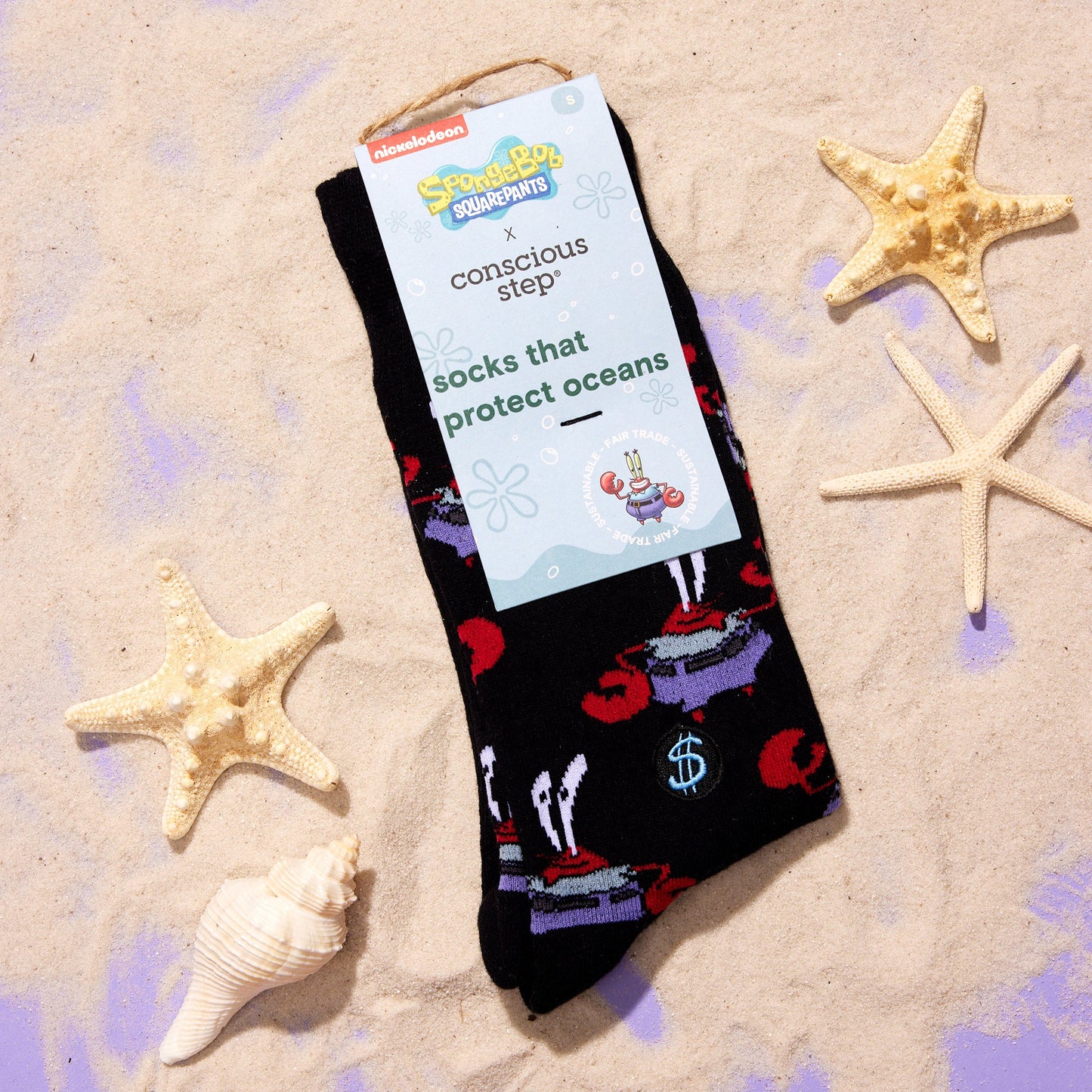 Adult Mr. Krabs Socks that Protect Oceans