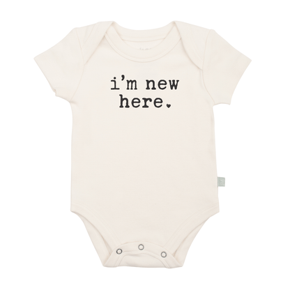 Organic Baby Graphic Bodysuit - I'm New Here
