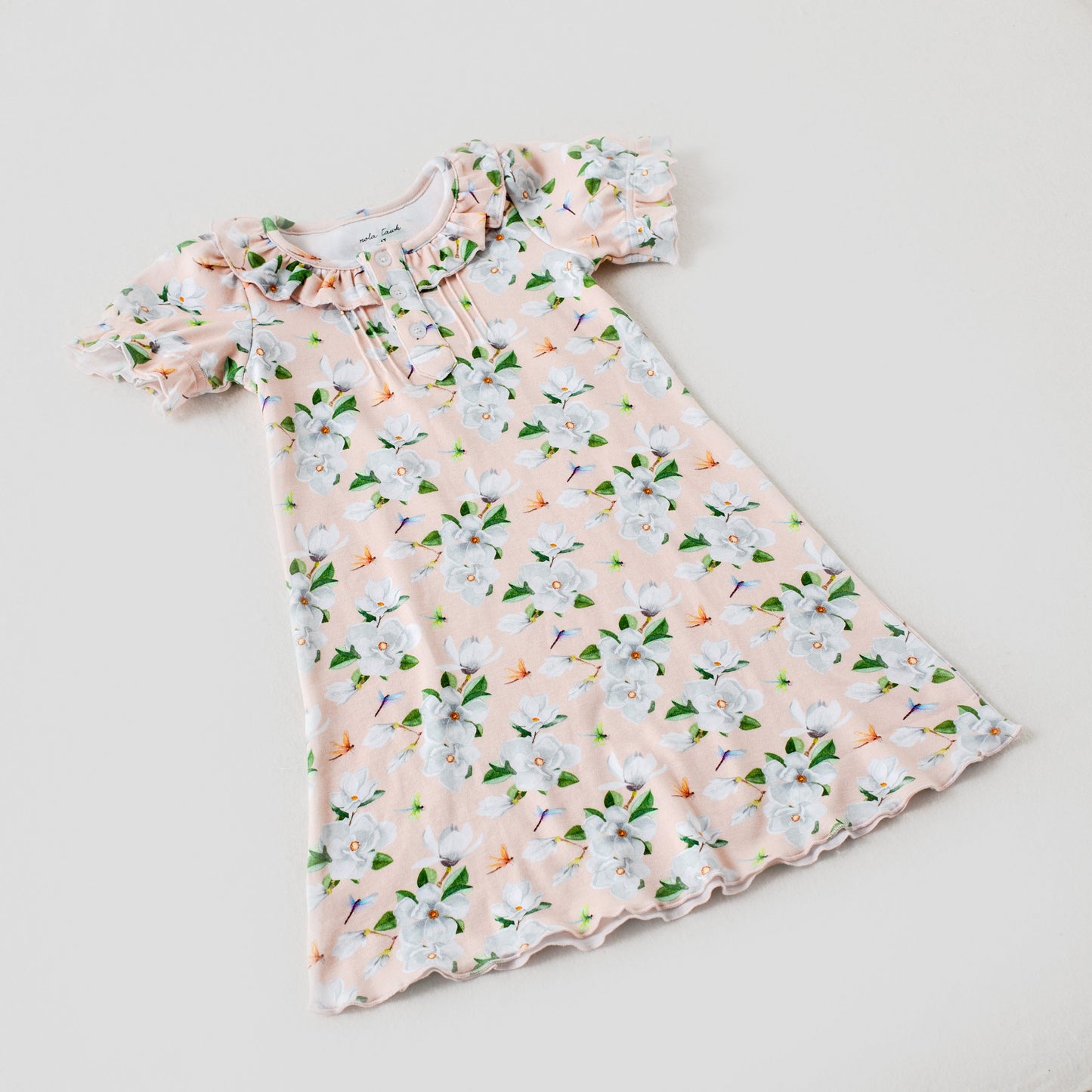 Girls Pink Magnolia Organic Cotton Dress