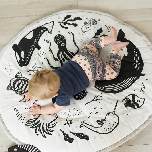 Organic Baby Large Reversible Ocean Playmat