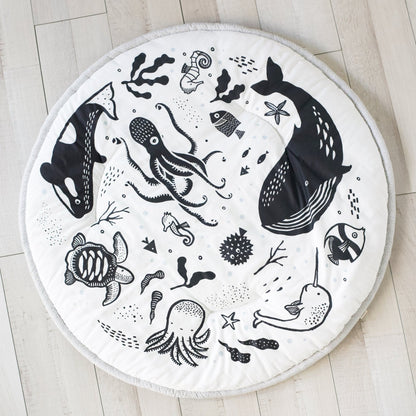 Organic Baby Large Reversible Ocean Playmat
