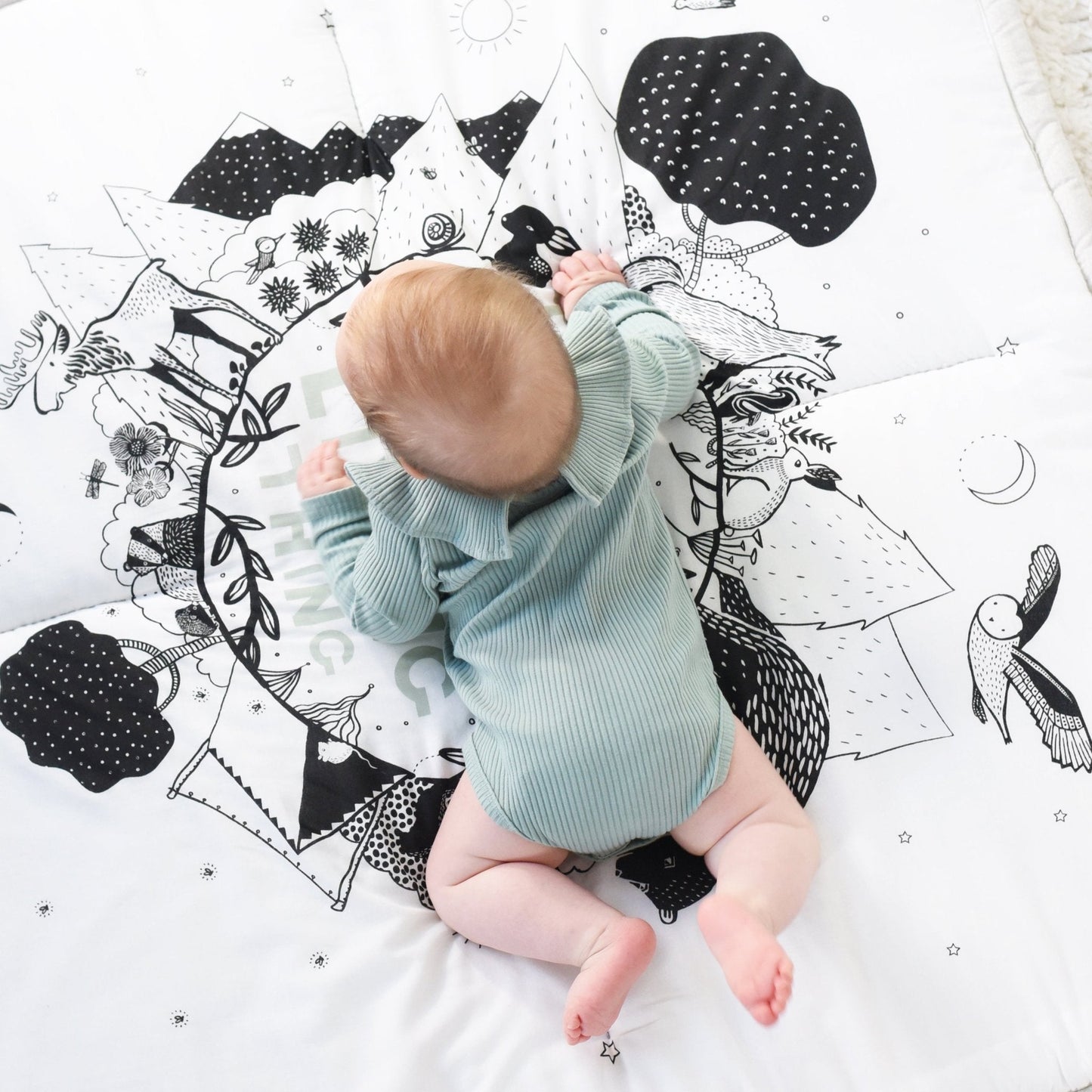 Organic Baby Large Reversible Forest Playmat