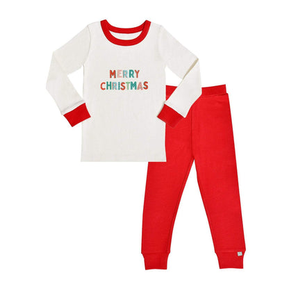 Organic Toddler Holiday Pajamas - Merry Christmas