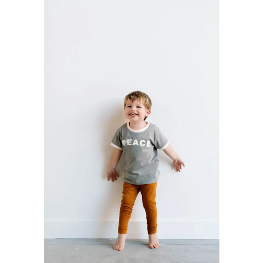 Organic Kids Peace Ringer T-Shirt