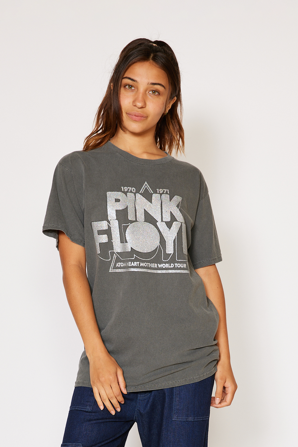 Women's Organic Pink Floyd World Tour Glitter Tee
