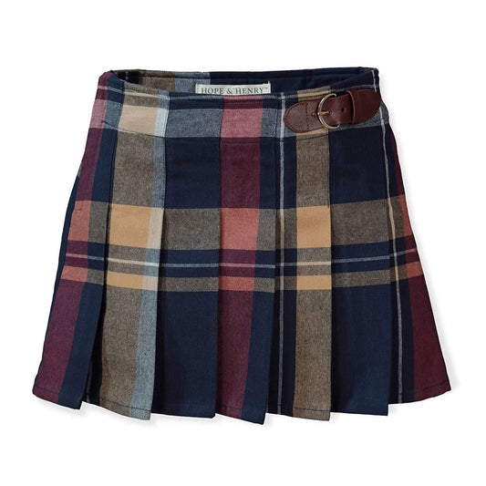 Organic Pleated Skirt with Buckle Detail