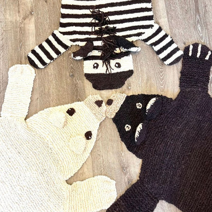 Organic Wool Play Mat + Nursery Rug - Zebra