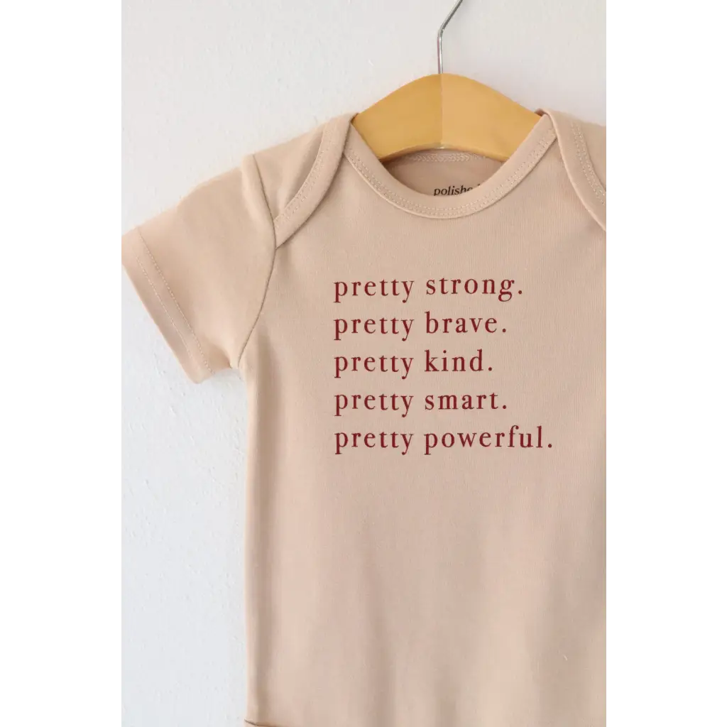 Organic Baby Bodysuit - Pretty Brave