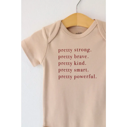 Organic Baby Bodysuit - Pretty Brave