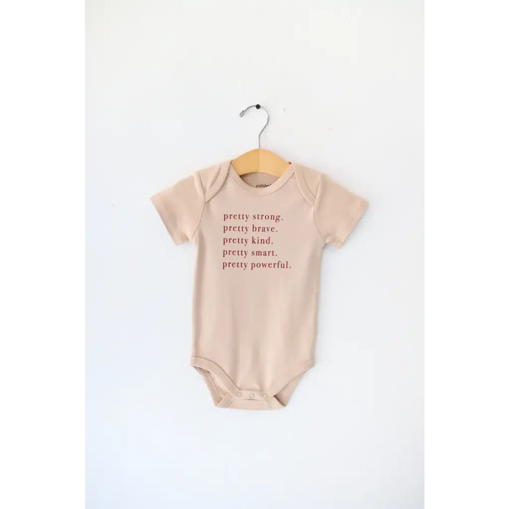 Organic Baby Bodysuit - Pretty Brave