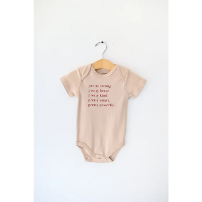 Organic Baby Bodysuit - Pretty Brave