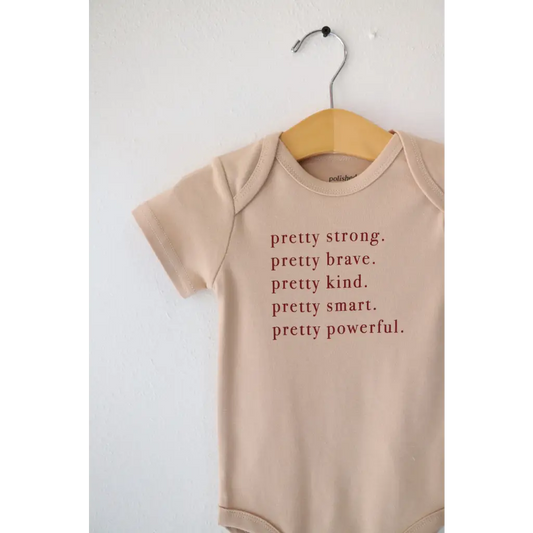 Organic Baby Bodysuit - Pretty Brave