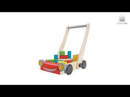 Wooden Toy Baby Walker w/ Blocks