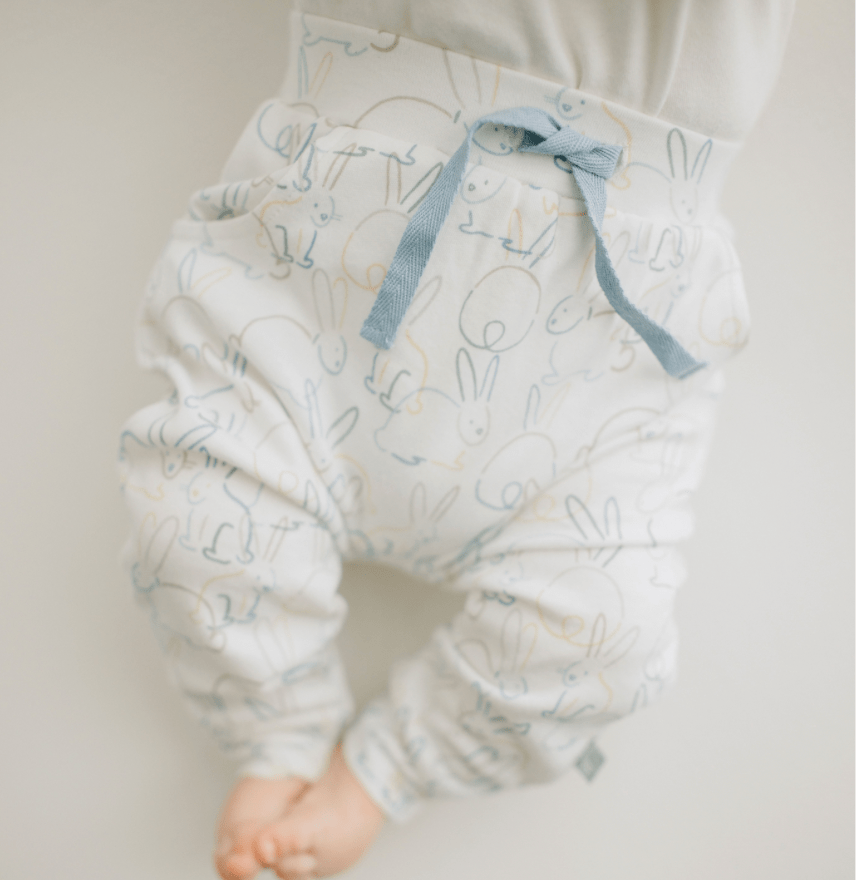 Organic Baby Lounge Pants - Bunnies