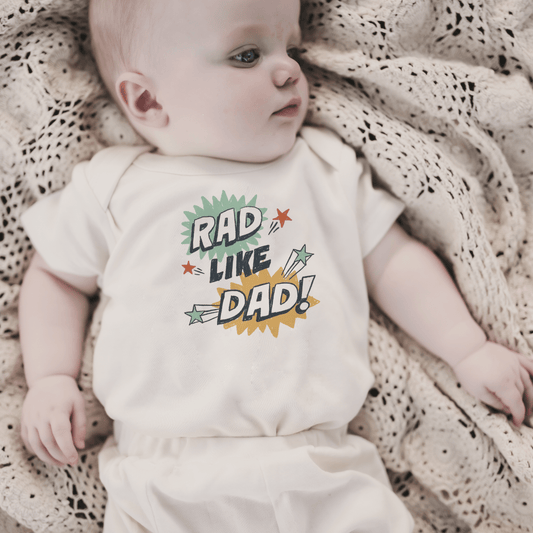 Organic Baby Graphic Bodysuit - Rad Like Dad