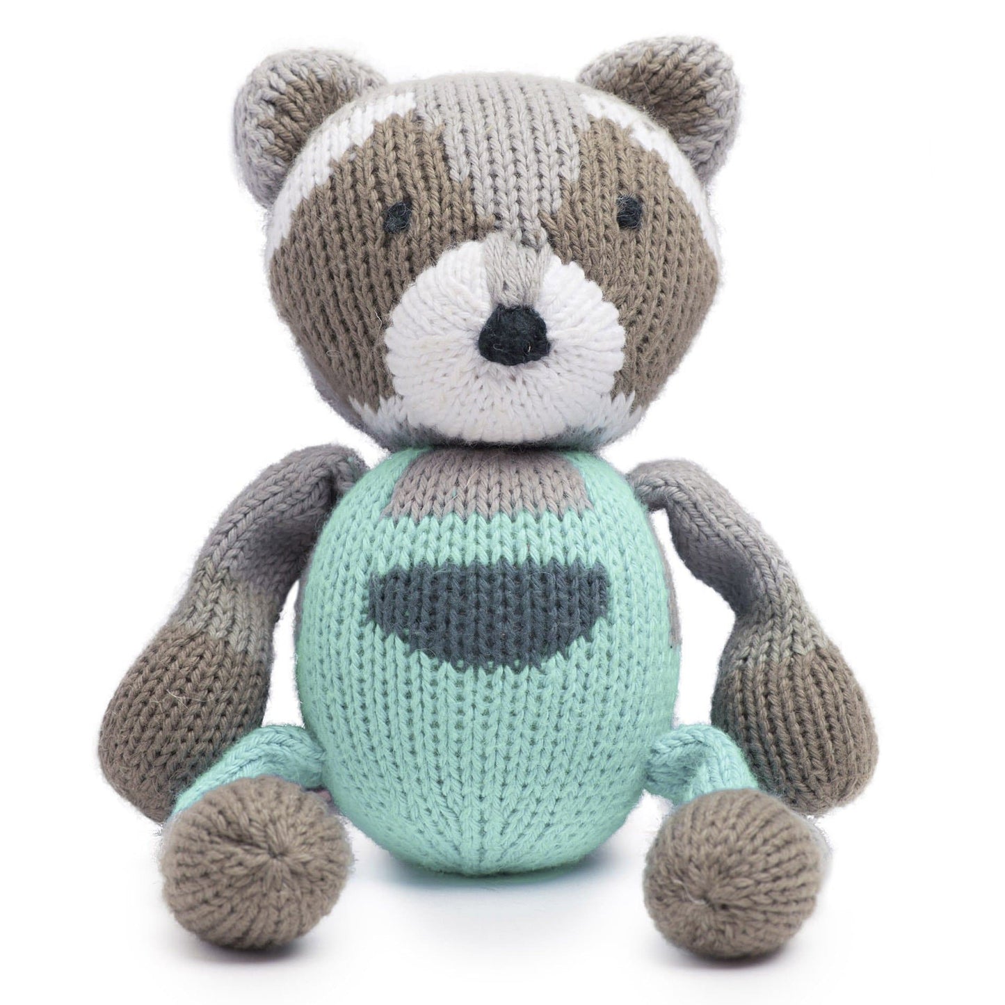 Organic Knit Rattle Buddy - Ramsay the Raccoon
