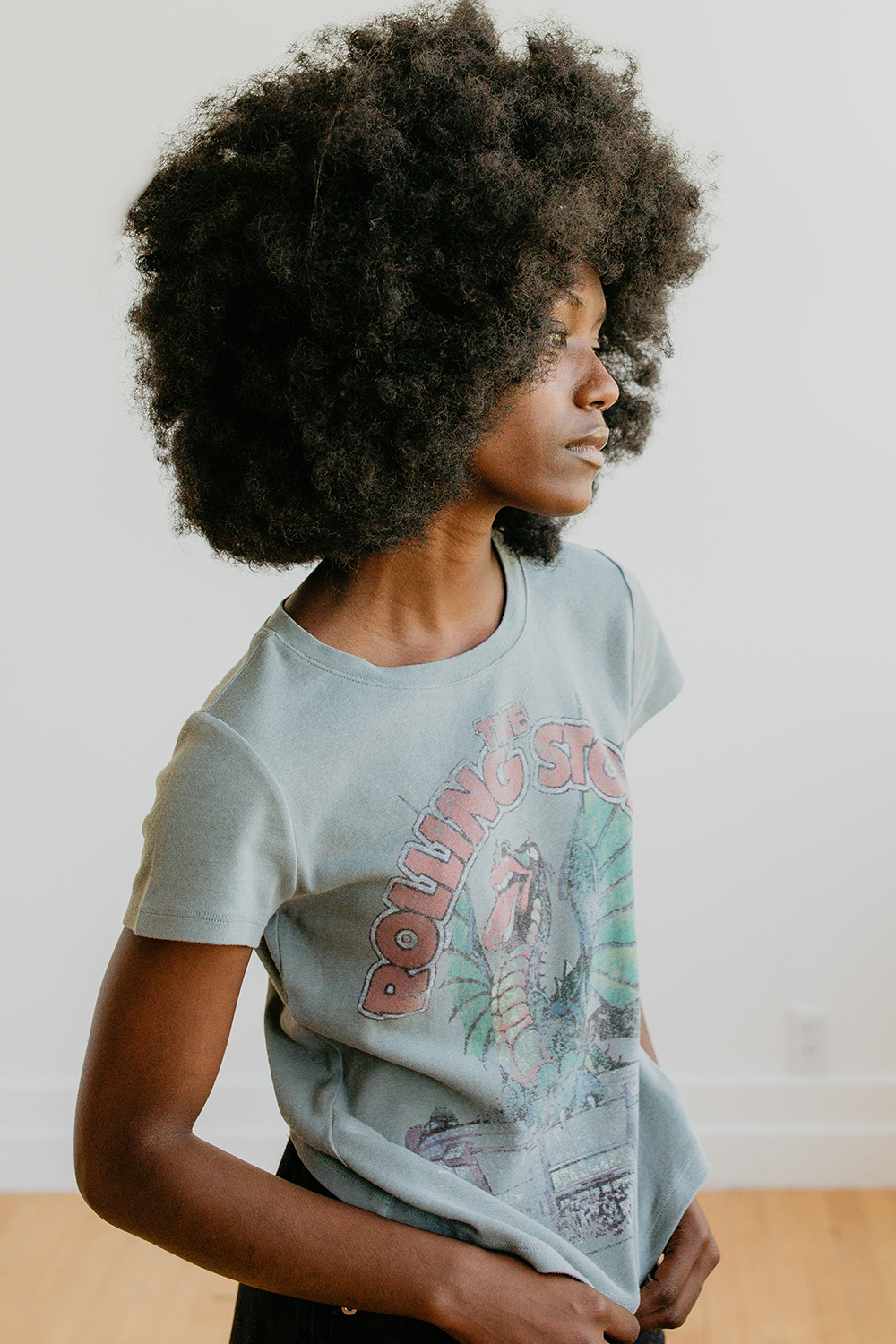 Women's Organic Rolling Stones Dragon Stadium Baby Tee
