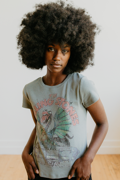 Women's Organic Rolling Stones Dragon Stadium Baby Tee