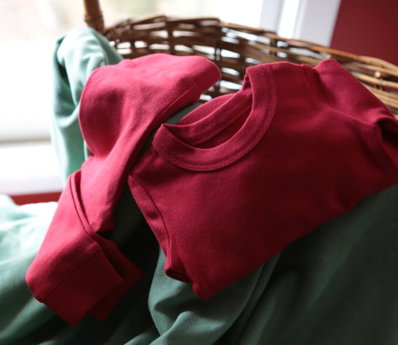 Organic Baby Pajamas - Scarlet Red