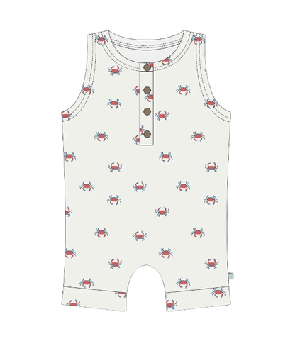 Organic Baby Tank Romper - Crab