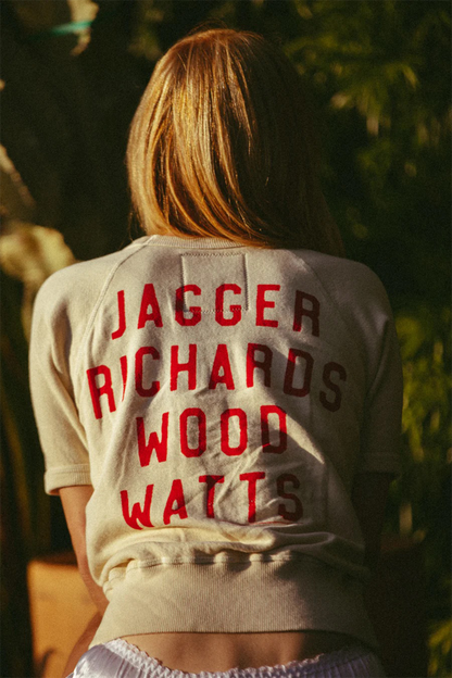 Women's Organic Rolling Stones Ivory Raglan Tee