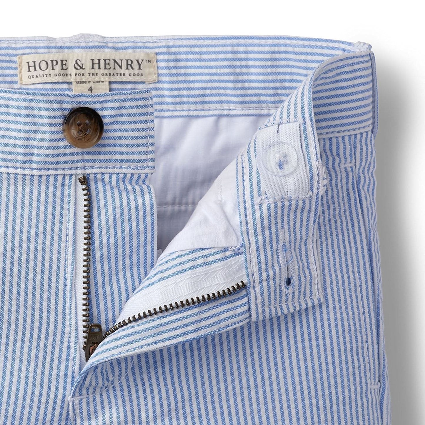 Boys Organic Seersucker Suit Pant