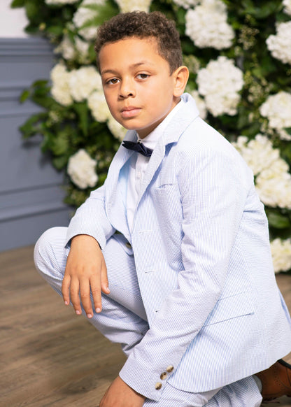 Boys Organic Seersucker Suit Pant