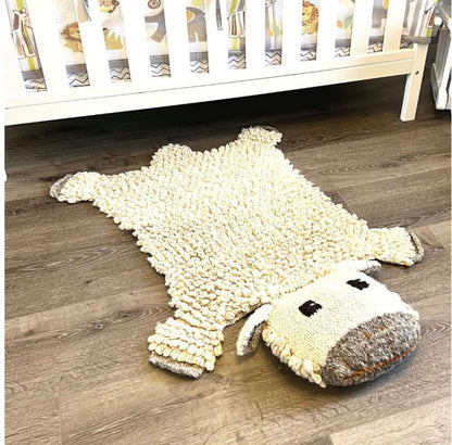 Organic Wool Play Mat + Nursery Rug  - Sheep