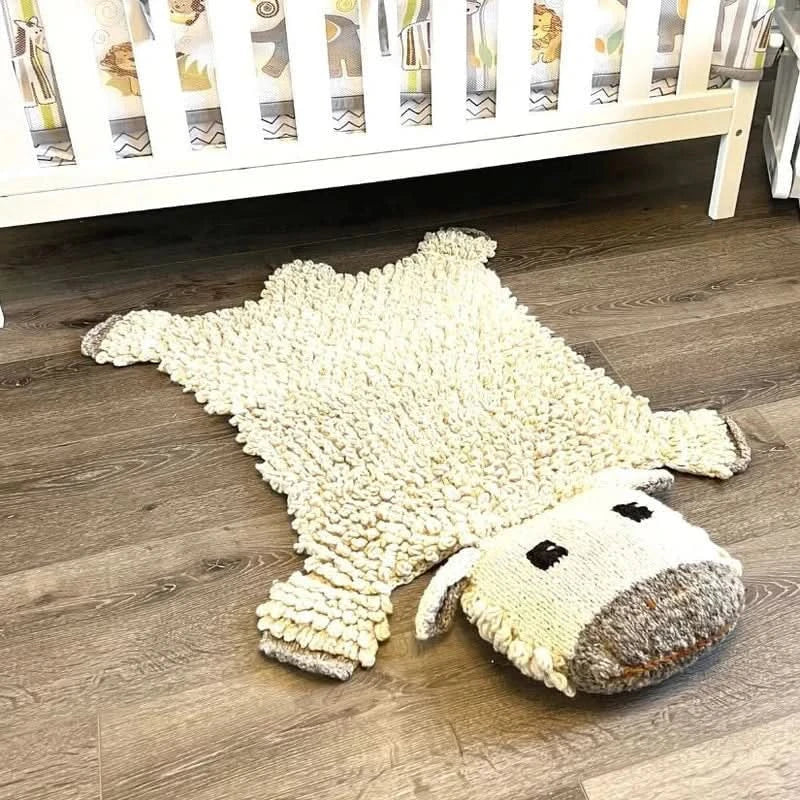 Organic Wool Play Mat + Nursery Rug  - Sheep
