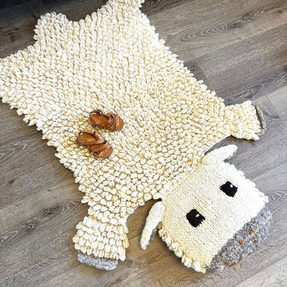 Organic Wool Play Mat + Nursery Rug  - Sheep