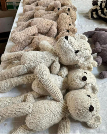 Organic Wool Hand-Knit Buddy - Alfred the Bear