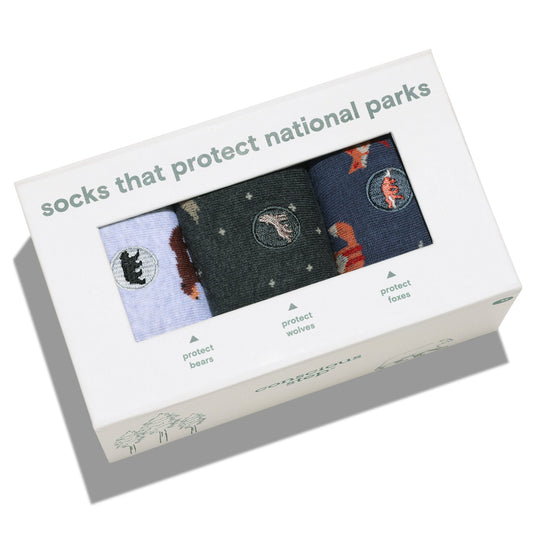Protect National Parks Adult Socks Gift Box