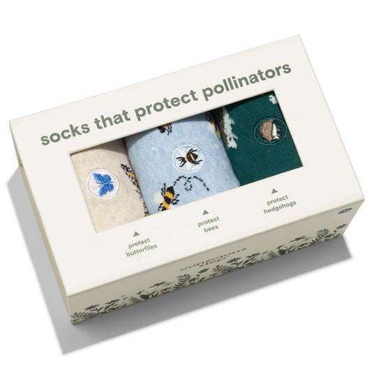 Protect Pollinators Adult Socks Gift Box