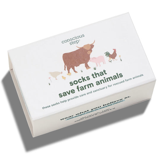 Save Farm Animals Adult Socks Gift Box