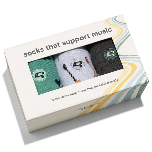 Adult Socks Support Music Gift Box