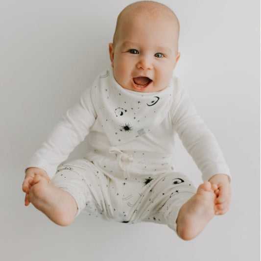 Organic Baby Kerchief Bib - Celestial