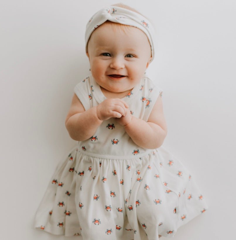 Organic Tank Twirl Dress - Crab