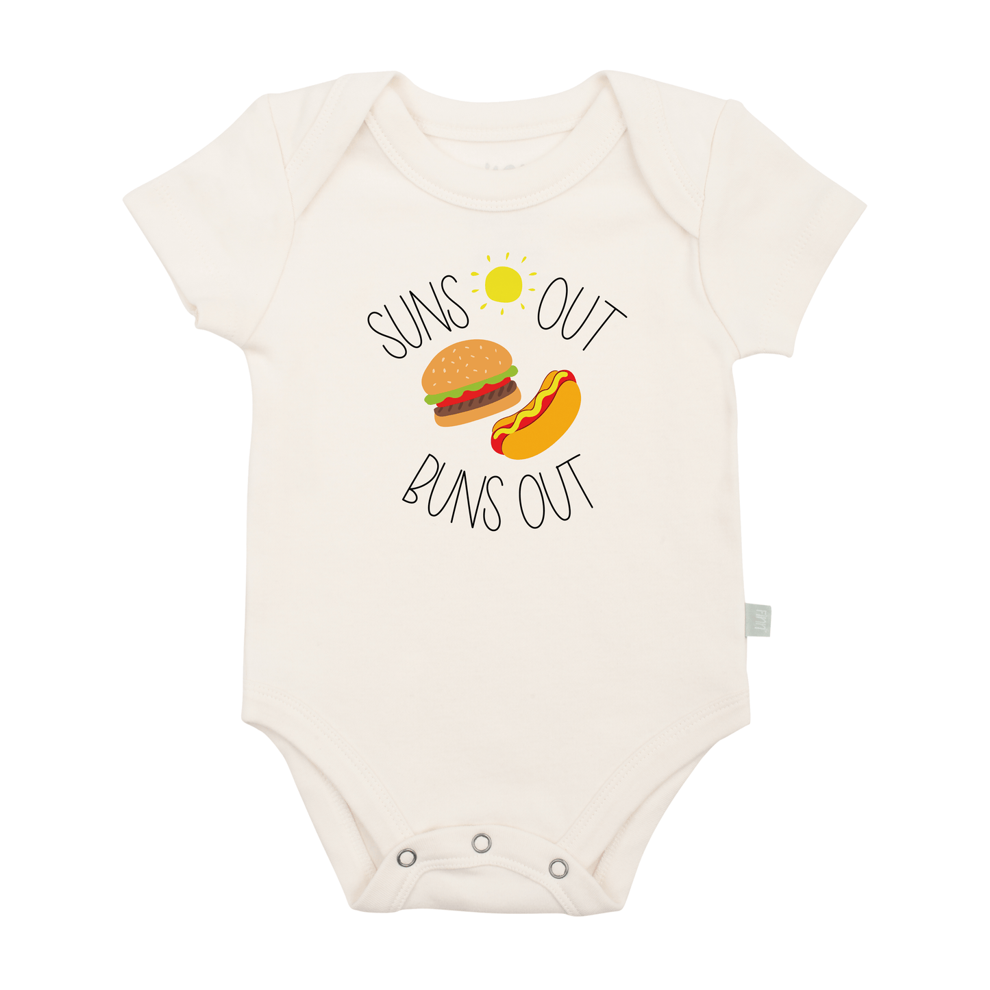 Organic Baby Graphic Bodysuit - Suns Out Buns Out