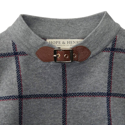 Organic Girls Gray Plaid Sweater Cape