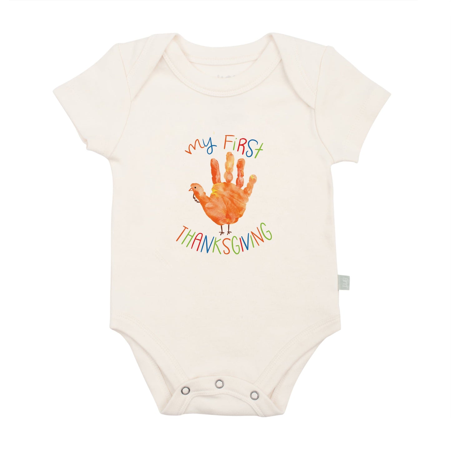 Organic Baby Graphic Bodysuit - My First Thanksgiving