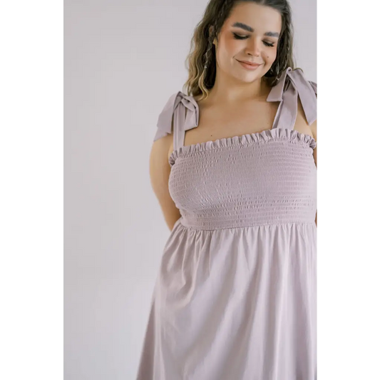 Organic Women's Smocked Day Dress - Lilac