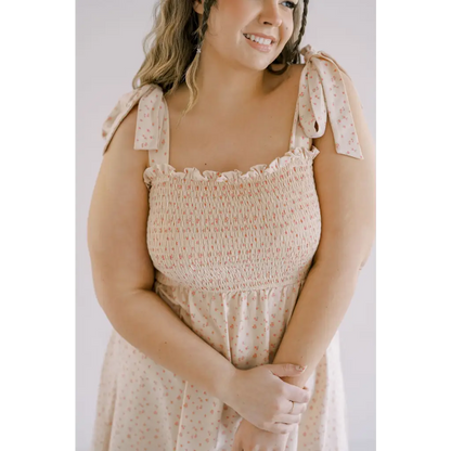 Organic Women's Floral Smocked Day Dress