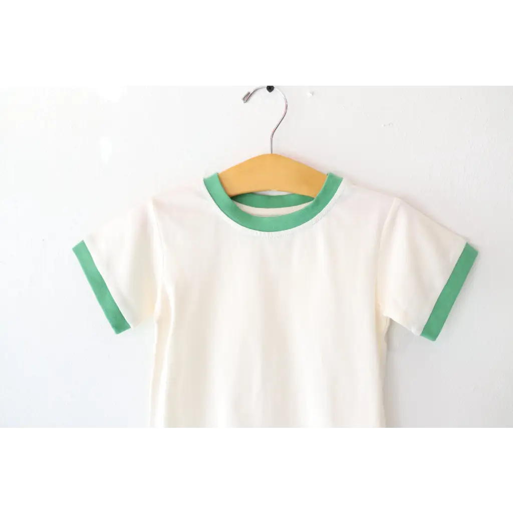Organic Toddler & Kids Everyday Ringer Tee - Green
