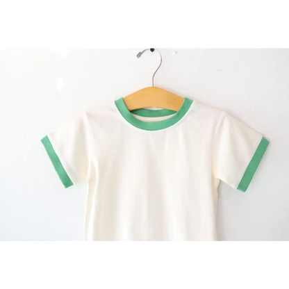 Organic Toddler & Kids Everyday Ringer Tee - Green